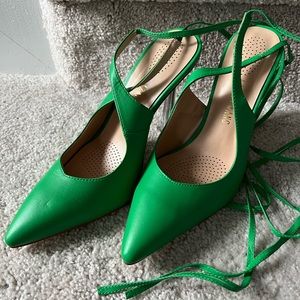 Azalea Wang, straps green pumps. EUC, women’s 8